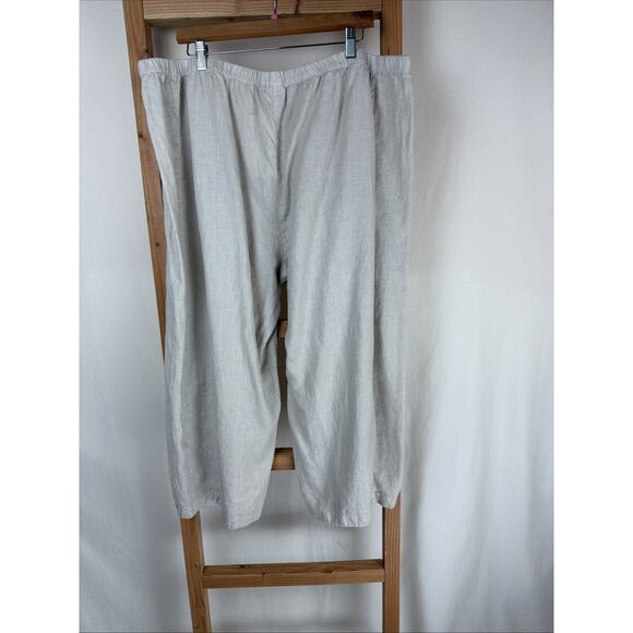 NWT Kleen Desert Khaki Lantern Pants 100% Linen #0818 3X - Picture 6 of 7